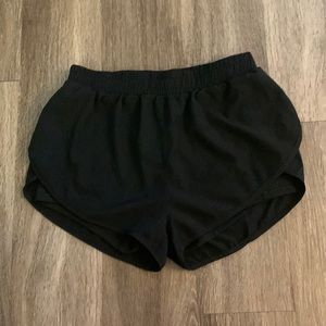 Black athletic shorts